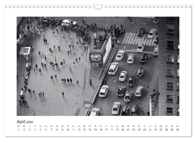 Produktbild: New York in schwarz weiss (Wandkalender 2026 DIN A3 quer), CALVENDO Monatskalender