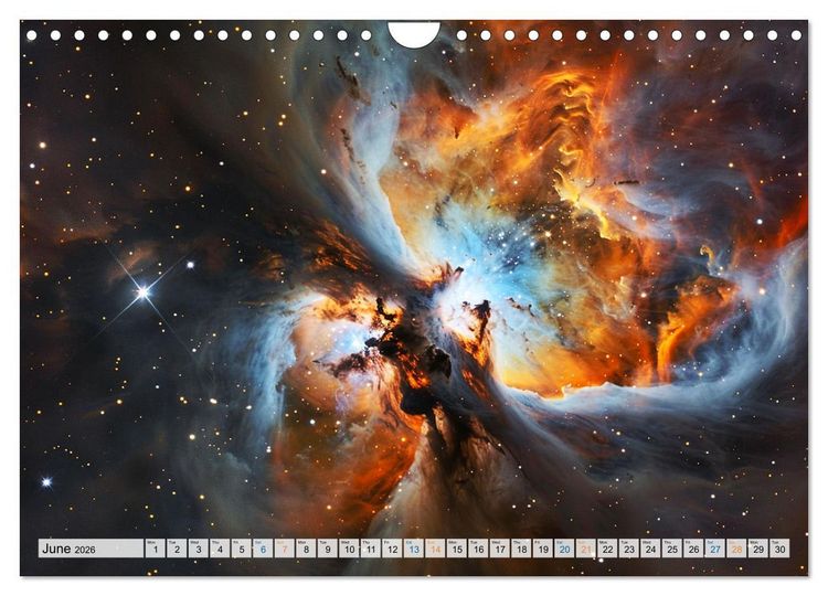 Produktbild: Dazzling Nebulae (Wall Calendar 2026 DIN A4 landscape), CALVENDO 12 Month Wall Calendar