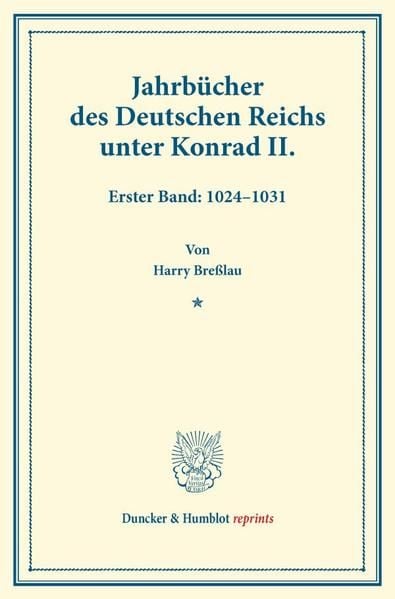 Produktbild: Jahrb&uuml;cher des Deutschen Reichs unter Konrad II.