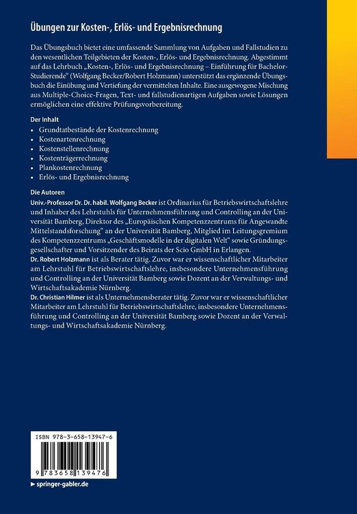 Produktbild: &Uuml;bungen zur Kosten-, Erl&ouml;s- und Ergebnisrechnung