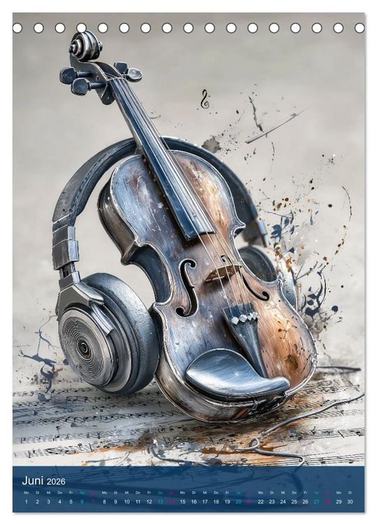 Produktbild: Leben f&uuml;r die Musik (Tischkalender 2026 DIN A5 hoch), CALVENDO Monatskalender