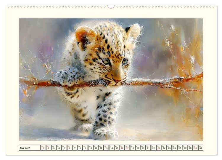 Produktbild: Leopardenkinder. Afrikas Katzenbabys im Licht der Natur (hochwertiger Premium Wandkalender 2027 DIN A2 quer), Kunstdruck in Hochglanz