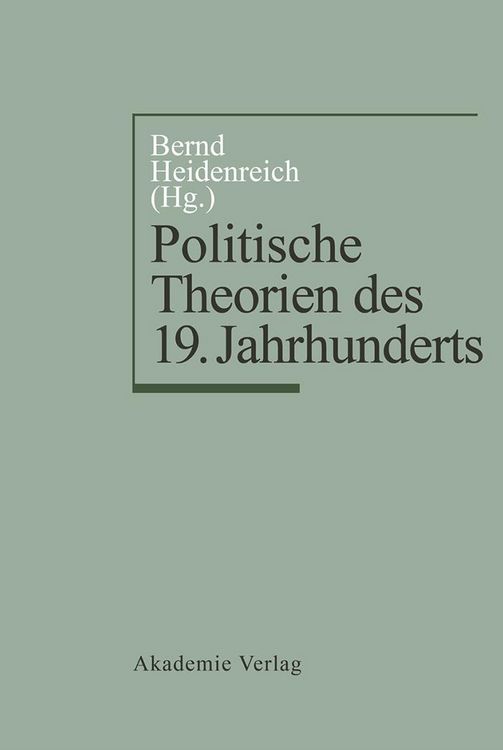 Produktbild: Politische Theorien des 19. Jahrhunderts