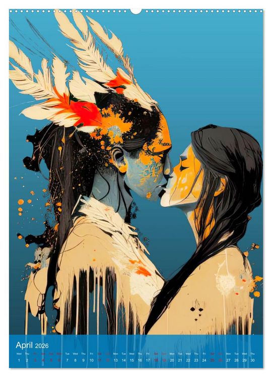 Produktbild: Native American Art (Wall Calendar 2026 DIN A2 portrait), CALVENDO 12 Month Wall Calendar