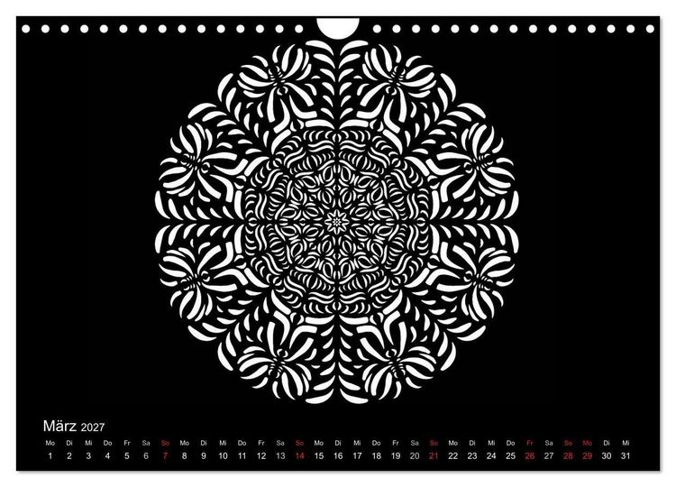 Produktbild: Entspannung und Ruhe durch Mandalas (Wandkalender 2027 DIN A4 quer), CALVENDO Monatskalender