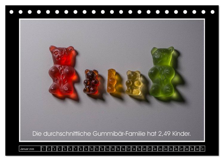 Produktbild: Wissenswertes aus der Welt der Gummib&auml;ren (Tischkalender 2026 DIN A5 quer), CALVENDO Monatskalender