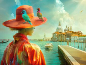 Produktbild: CALVENDO Puzzle Surrealistisches Venedig | 1000 Teile Lege-Gr&ouml;&szlig;e 64x48cm Foto-Puzzle f&uuml;r gl&uuml;ckliche Stunden