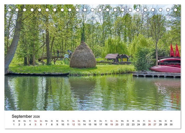 Produktbild: Unterwegs im Spreewald (Tischkalender 2026 DIN A5 quer), CALVENDO Monatskalender