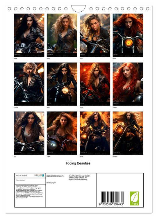 Produktbild: Riding Beauties (Wandkalender 2026 DIN A4 hoch), CALVENDO Monatskalender