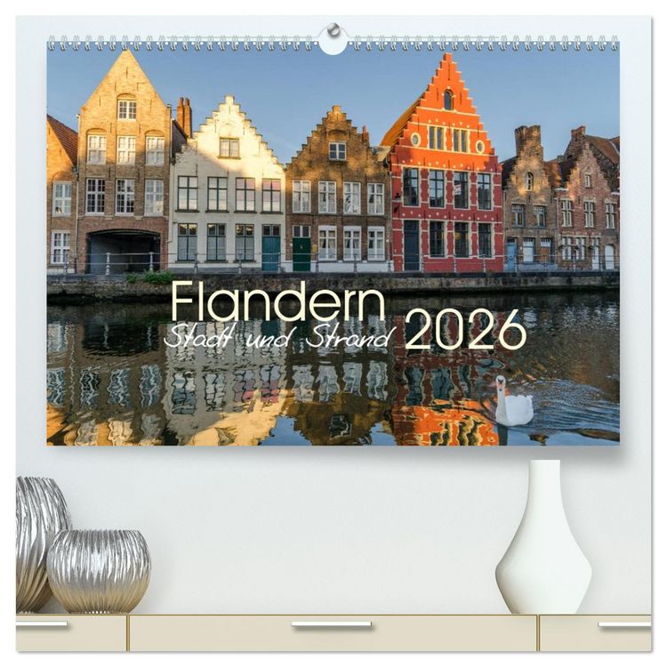 Produktbild: Flandern - Stadt und Strand (hochwertiger Premium Wandkalender 2026 DIN A2 quer), Kunstdruck in Hochglanz