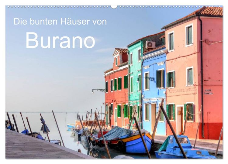 Produktbild: Die bunten H&auml;user von Burano (Wandkalender 2026 DIN A2 quer), CALVENDO Monatskalender