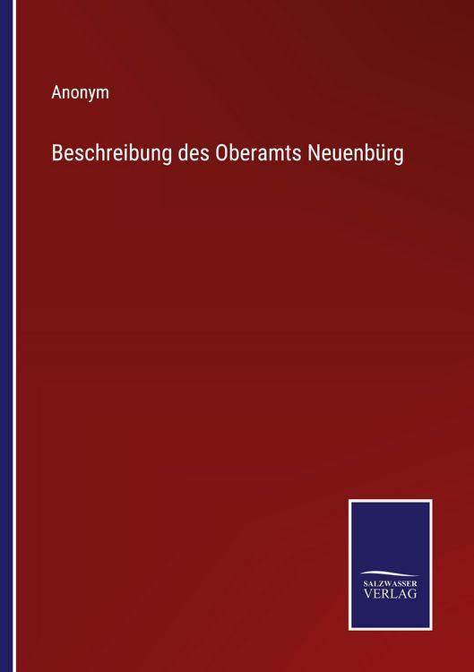 Produktbild: Beschreibung des Oberamts Neuenb&uuml;rg