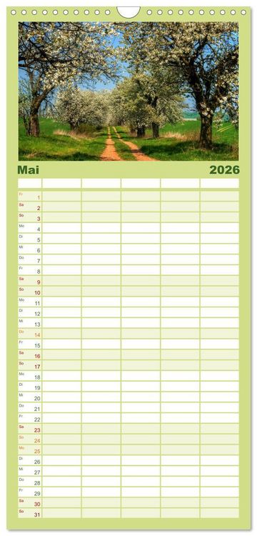 Produktbild: Familienplaner 2026 - Harz Landschaften mit 5 Spalten (Wandkalender, 21 x 45 cm) CALVENDO