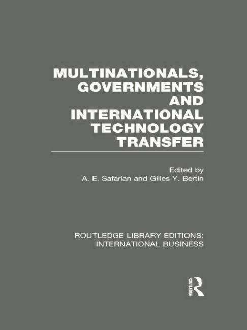 Produktbild: Multinationals, Governments and International Technology Transfer (RLE International Business)