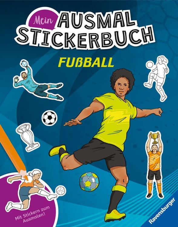 Produktbild: Mein Ausmalstickerbuch - Fu&szlig;ball