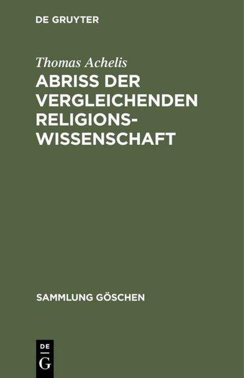 Produktbild: Abri&szlig; der vergleichenden Religionswissenschaft