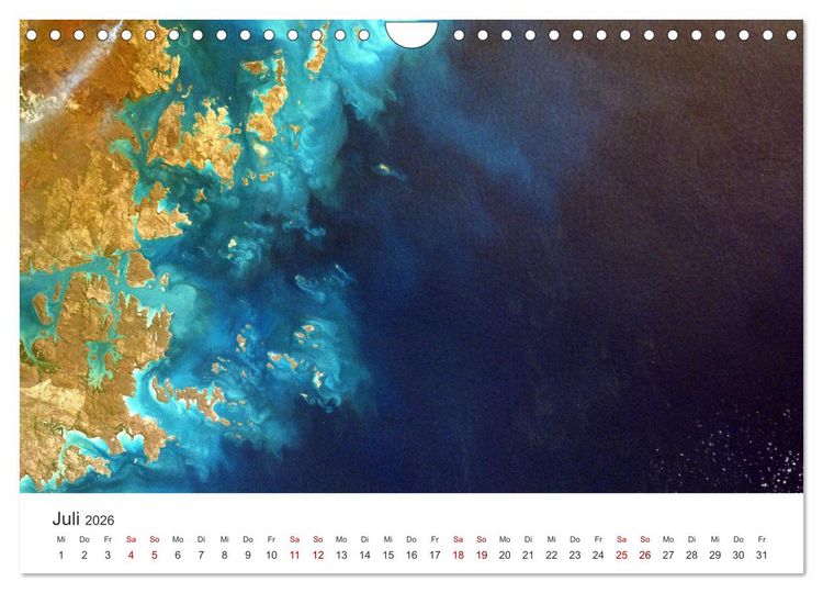Produktbild: Satellitenbilder - Spektakul&auml;re Aufnahmen aus dem Weltall (Wandkalender 2026 DIN A4 quer), CALVENDO Monatskalender