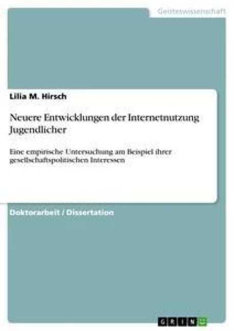 Produktbild: Neuere Entwicklungen der Internetnutzung Jugendlicher