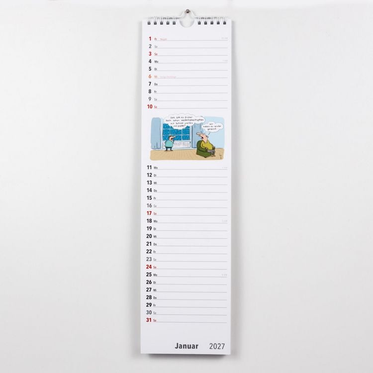 Produktbild: Ruhestand Streifenkalender 2027: Monatskalender f&uuml;r die Wand