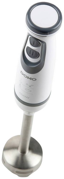 Produktbild: DOMO DO1089M Stabmixer 600 W mit Messbecher, Mixstab f&uuml;r Suppen, Schneebesenaufsatz, mit Zerkleinereraufsatz Wei&szlig;