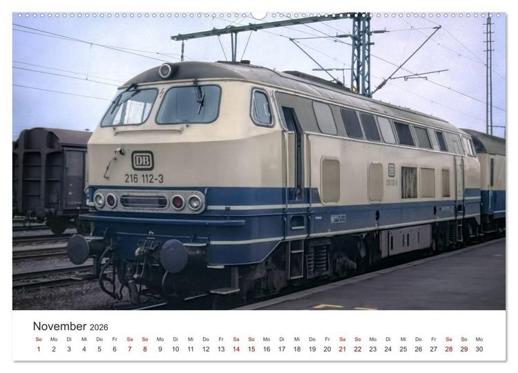 Produktbild: Deutsche Diesellokomotiven (Wandkalender 2026 DIN A2 quer), CALVENDO Monatskalender