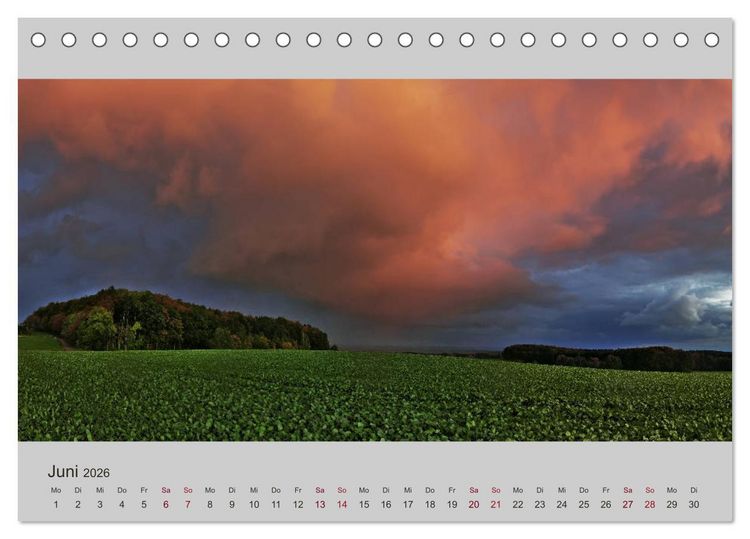 Produktbild: Wetter - Licht - Landschaften (Tischkalender 2026 DIN A5 quer), CALVENDO Monatskalender