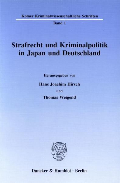 Produktbild: Strafrecht und Kriminalpolitik in Japan und Deutschland.