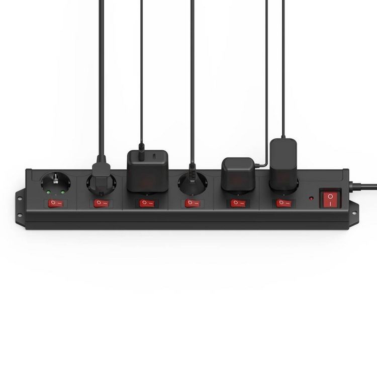 Produktbild: Hama 00223160 Steckdosenleiste mit Schalter Schwarz Schutzkontakt 1St.