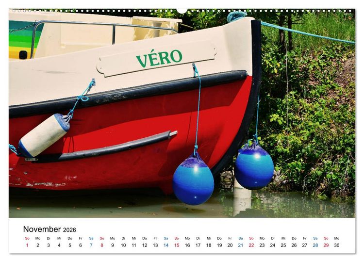 Produktbild: Unterwegs am Canal du Midi (hochwertiger Premium Wandkalender 2026 DIN A2 quer), Kunstdruck in Hochglanz