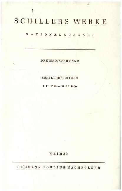 Produktbild: Schillers Werke. Nationalausgabe