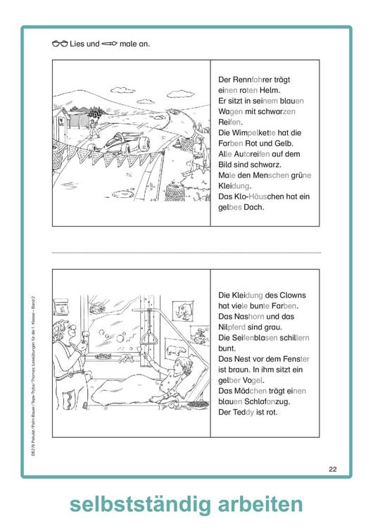 Produktbild: Lese&uuml;bungen f&uuml;r die 1. Klasse - Band 2