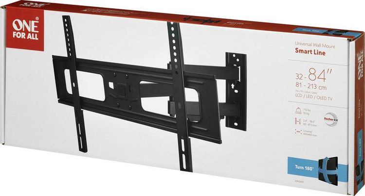 Produktbild: One For All WM 2651 TV-Wandhalterung 81,3 cm (32") - 213,4 cm (84") Drehbar, Schwenkbar, Neigbar, Ausziehbar