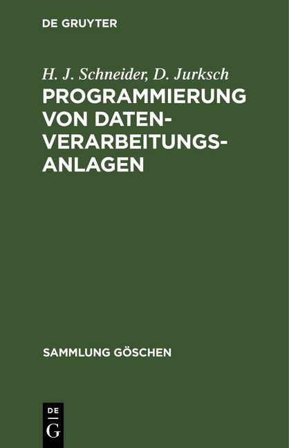 Produktbild: Programmierung von Datenverarbeitungsanlagen
