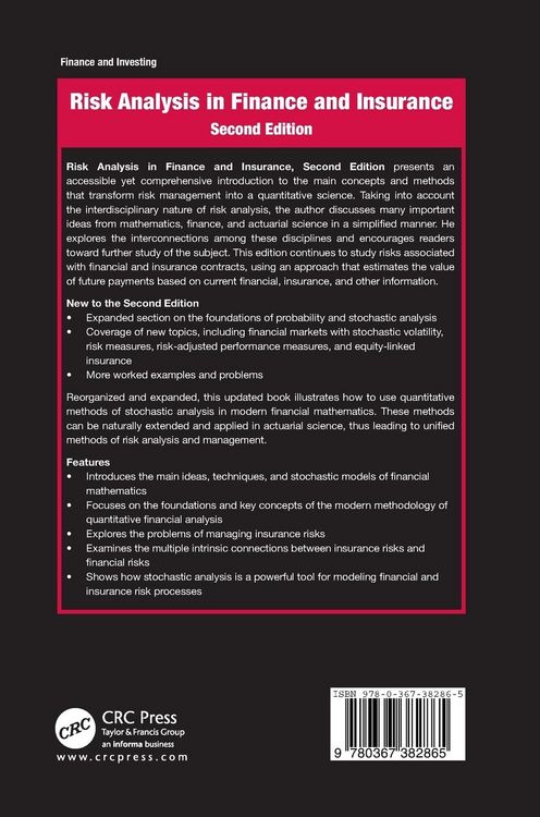 Produktbild: Risk Analysis in Finance and Insurance