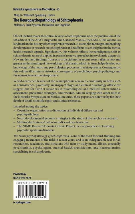 Produktbild: The Neuropsychopathology of Schizophrenia