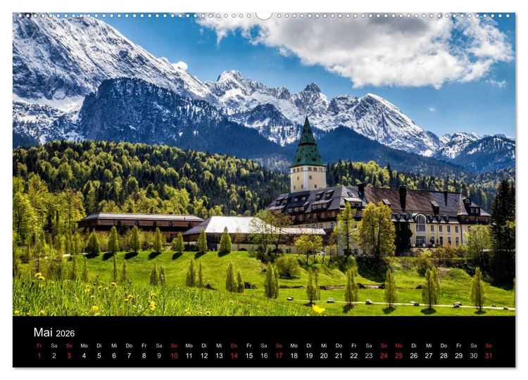 Produktbild: Bergblicke - Elmau (hochwertiger Premium Wandkalender 2026 DIN A2 quer), Kunstdruck in Hochglanz