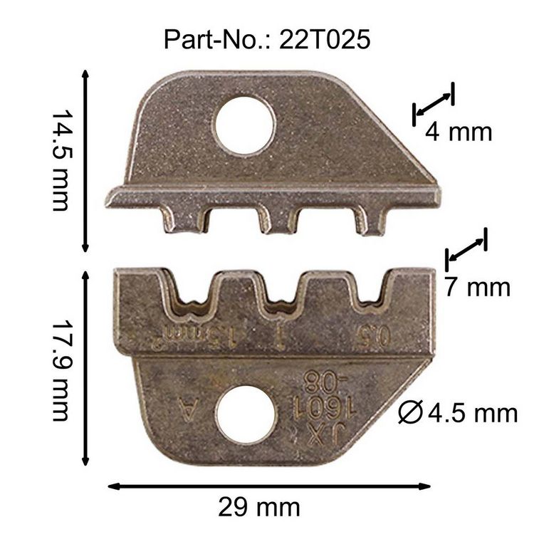 Produktbild: Quadrios 22T025 22T025 Crimpeinsatz Flachstecker 0.5 bis 1.5mm&sup2;