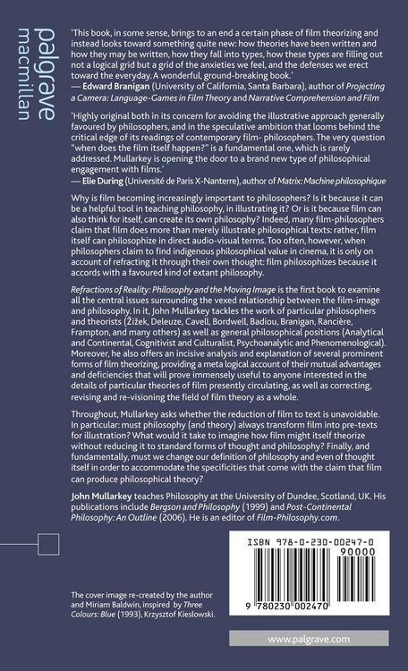 Produktbild: Refractions of Reality: Philosophy and the Moving Image
