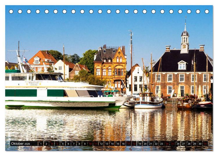 Produktbild: LEER Museumshafen und Altstadt (Tischkalender 2026 DIN A5 quer), CALVENDO Monatskalender