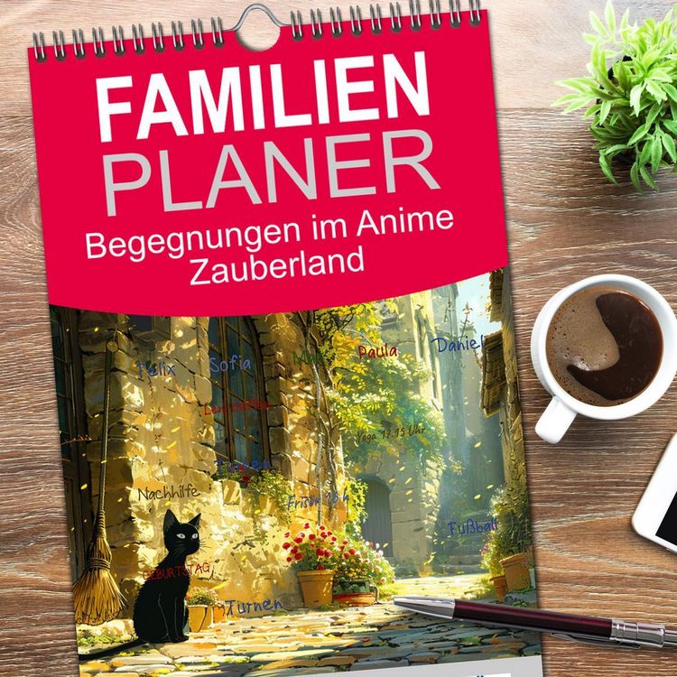 Produktbild: Familienplaner 2026 - Begegnungen im Anime Zauberland mit 5 Spalten (Wandkalender, 21 x 45 cm) CALVENDO