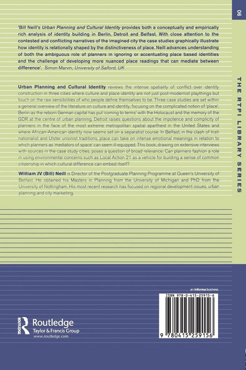 Produktbild: Urban Planning and Cultural Identity