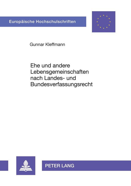 Produktbild: Ehe und andere Lebensgemeinschaften nach Landes- und Bundesverfassungsrecht