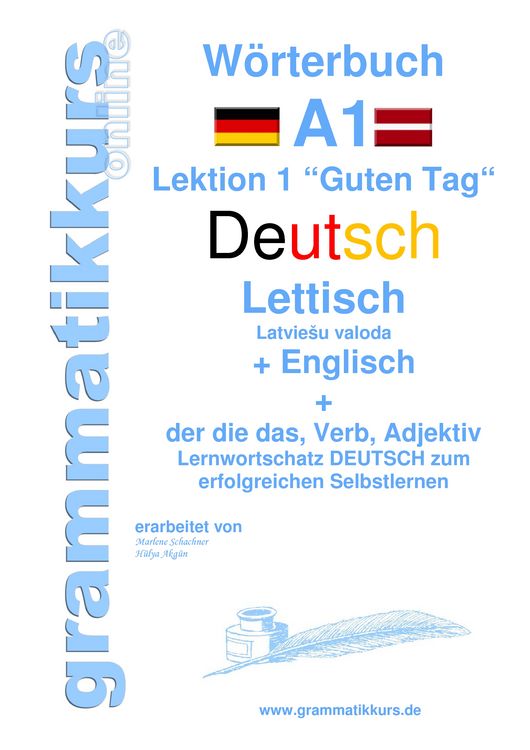 Produktbild: W&ouml;rterbuch Deutsch - Lettisch - Englisch Niveau A1