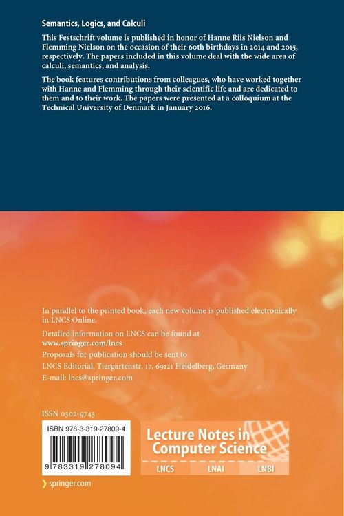Produktbild: Semantics, Logics, and Calculi