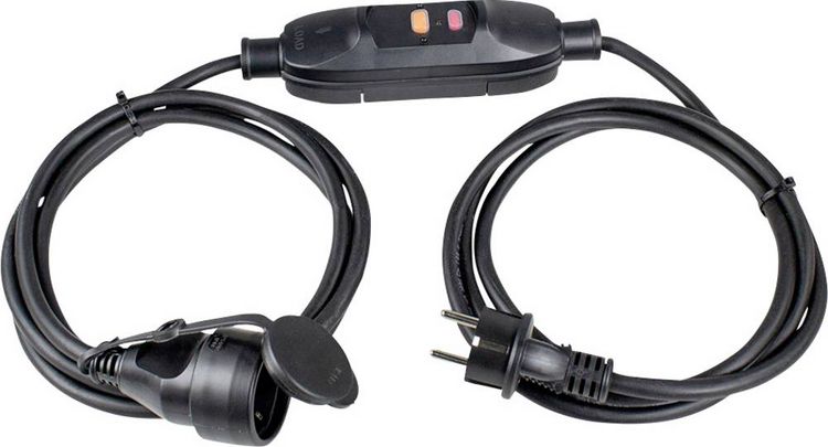 Produktbild: AS Schwabe 45222 Personenschutz-Verl&auml;ngerungskabel PRCD 230V Schwarz IP44