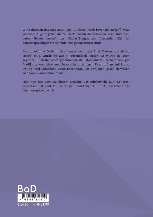 Produktbild: Ich werde das Verlieben lassen und mich lieber lieben lassen