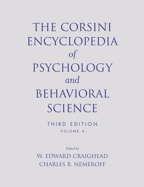 Produktbild: The Corsini Encyclopedia of Psychology and Behavioral Science
