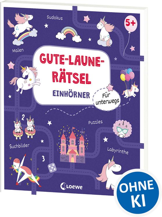 Produktbild: Gute-Laune-R&auml;tsel f&uuml;r unterwegs - Einh&ouml;rner