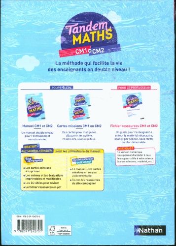 Produktbild: Tandem, maths CM1 et CM2 : fichier ressources