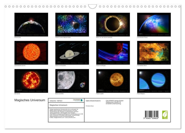 Produktbild: Magisches Universum (Wandkalender 2026 DIN A3 quer), CALVENDO Monatskalender